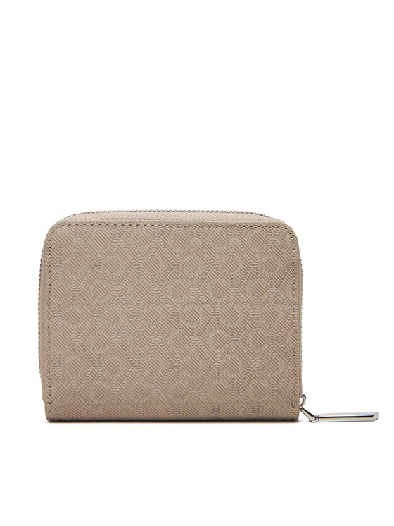 Calvin Klein Calvin Klein Portafoglio piccolo da donna Ck Must Aop Md Zip Around W Flap LV04F1037G Beige