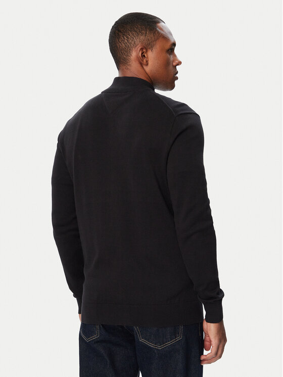 Tommy Hilfiger Tommy Hilfiger Strickjacke Essential MW0MW36517 Schwarz Regular Fit