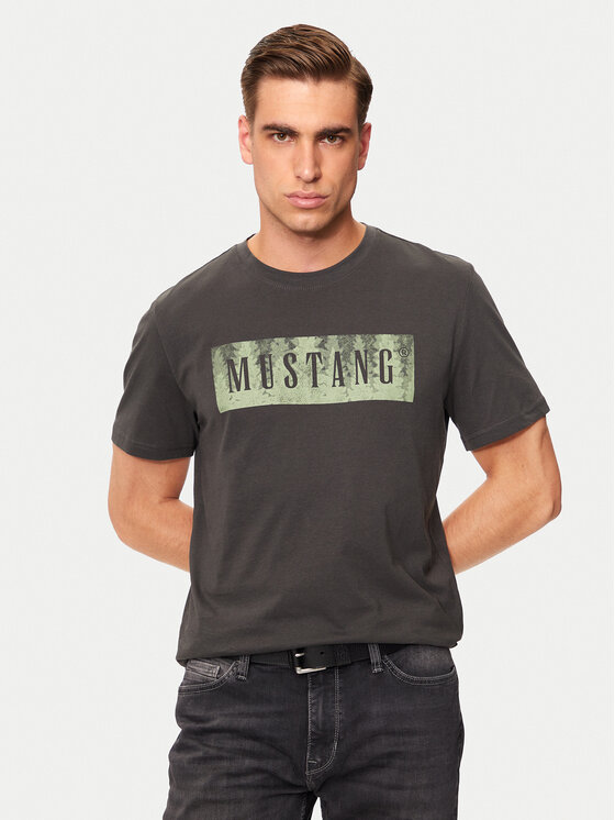 Mustang T-shirt Austin 1015661 Siva Regular Fit