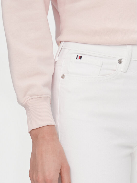 Tommy Hilfiger Tommy Hilfiger Jeans hlače Bootcut WW0WW41304 Bela Regular Fit