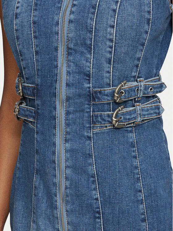 Guess Guess Rochie de blugi W6BK33 D2104 Albastru Slim Fit