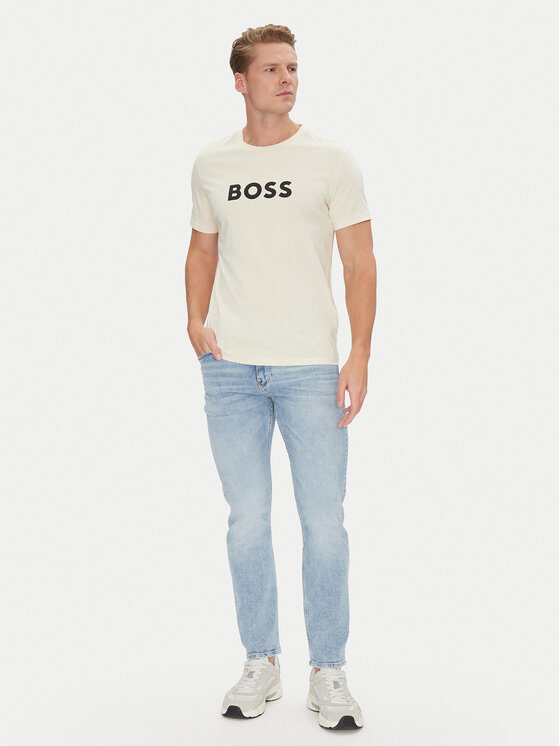 BOSS BOSS Tričko 50491706 Biela Regular Fit