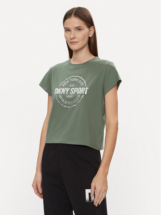 DKNY Sport Tricou DP3T9563 Verde Relaxed Fit