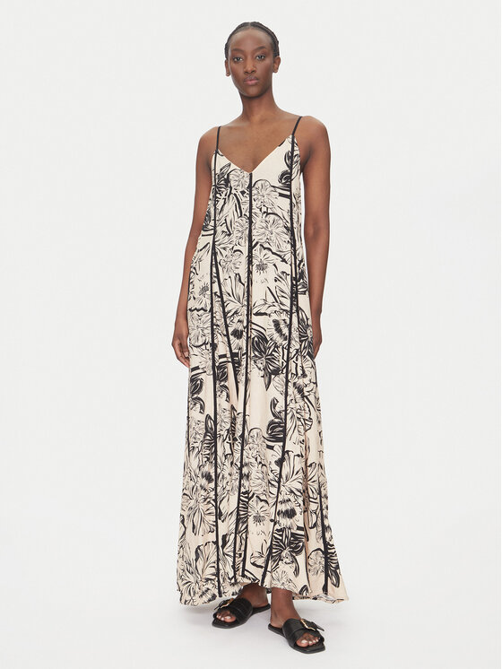 Maaji Maaji Vasarinė suknelė Sepia Fiori Lily PT1930CLD001 Smėlio Relaxed Fit