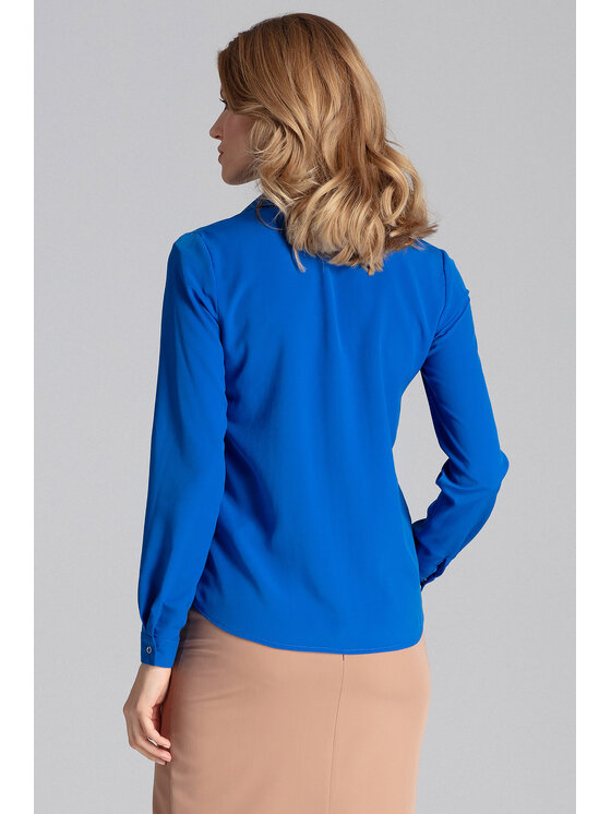 FIGL FIGL Koszula M621 Niebieski Loose Fit