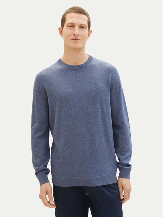 Tom Tailor Tom Tailor Pulover 1038426 Modra Regular Fit