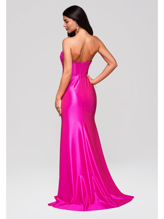 Ombre Ombre Sukienka wieczorowa LA-OM-DLR229 Różowy Regular Fit