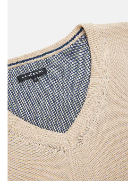 Lancerto Lancerto Sweter Lenny SW073223000041 Beżowy Regular Fit