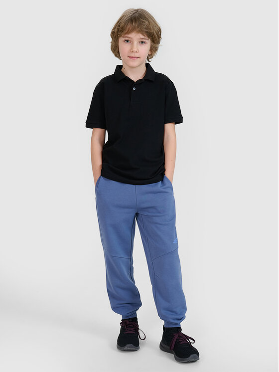 4F 4F Polo BASIC+ Czarny Regular Fit