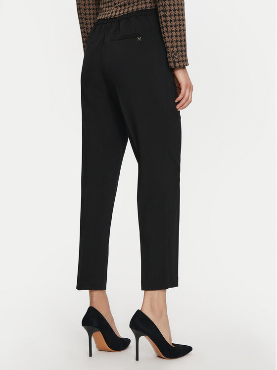 LOLA CASADEMUNT LOLA CASADEMUNT Kalhoty z materiálu MF2414007 Černá Straight Fit