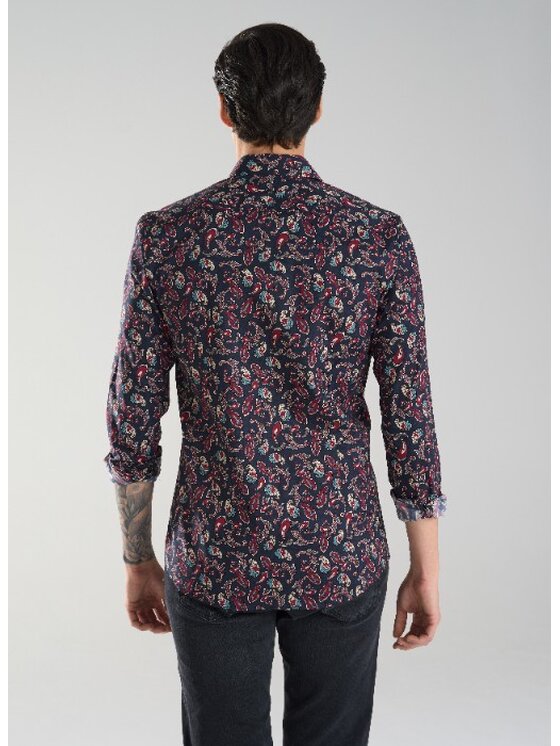 Pako Lorente Pako Lorente Koszula P24SF-1X-014-G Granatowy Slim Fit