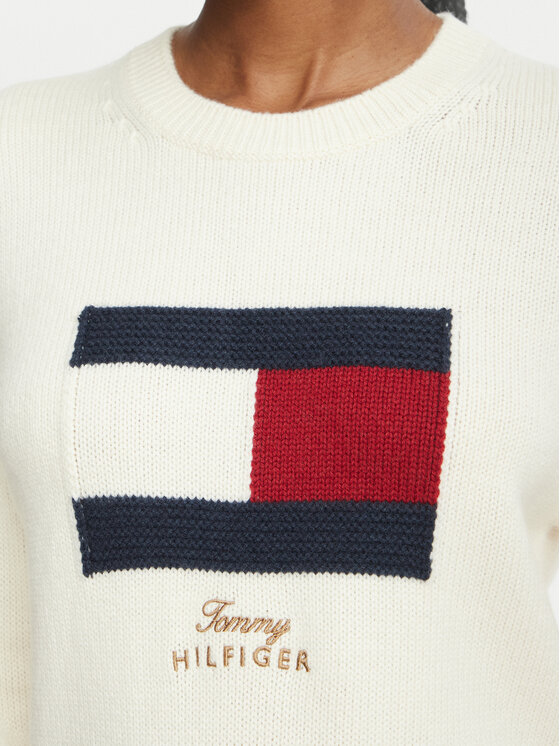 Tommy Hilfiger Tommy Hilfiger Pullover WW0WW51450 Creme Regular Fit