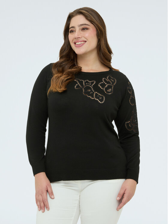 Fiorella Rubino Fiorella Rubino Sweter M212L008490N033 Czarny Regular Fit