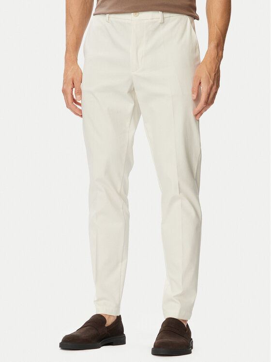 BOSS BOSS Chino kalhoty Kaiton1 50543945 Krémová Regular Fit