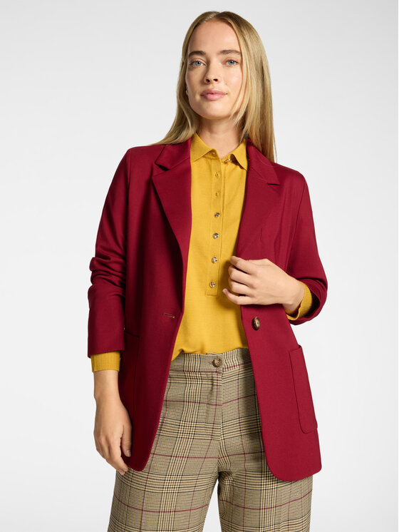 Elena Mirò Elena Mirò Marynarka R053P200152N057 Bordowy Regular Fit