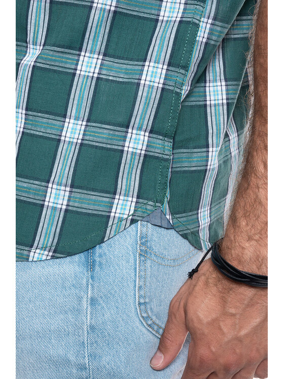 Mustang Mustang Camicia COLLIN CHECK SHIRT Bianco Regular Fit
