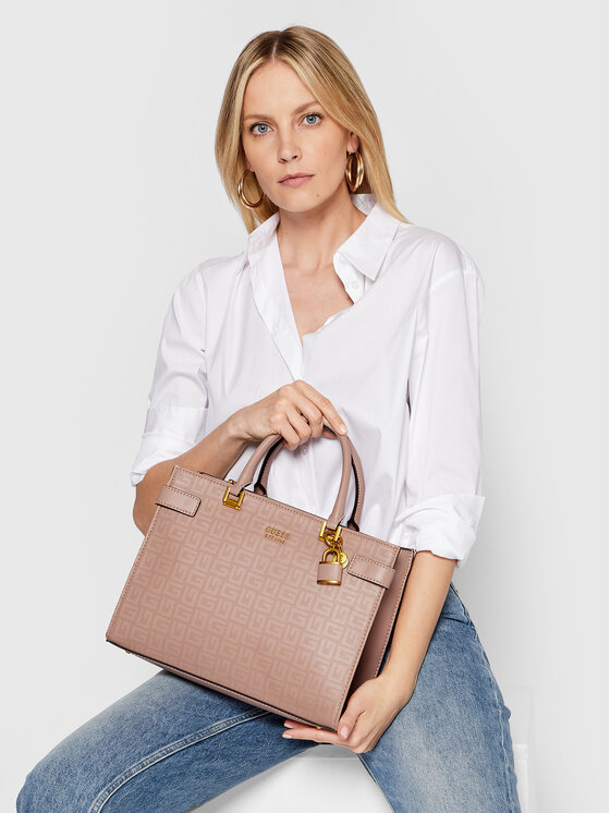 Guess Guess Ročna torba Atene Society Satchel HWXA84 19060 Roza
