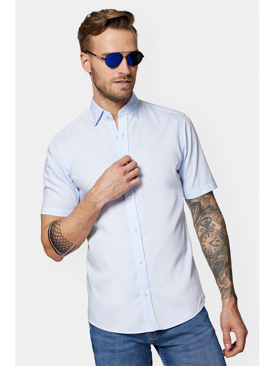 Lancerto Lancerto Koszula Flavia KO073123000043 Błękitny Slim Fit