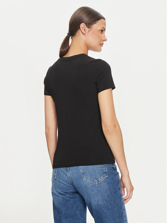 Guess Jeans Guess Jeans Marškinėliai W4YI03 J1314 Juoda Slim Fit