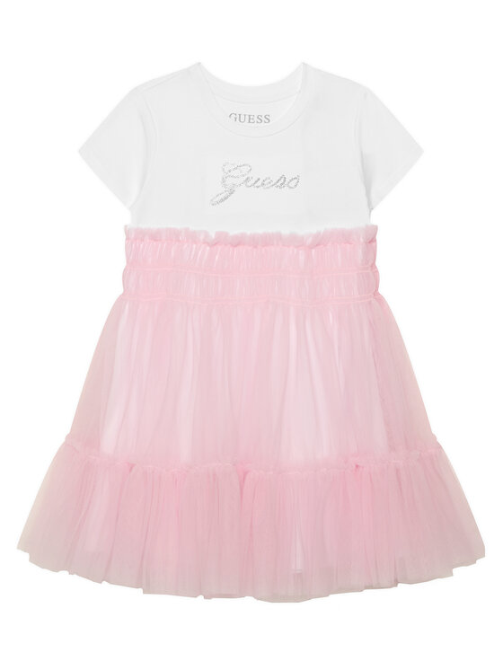 Guess Guess Každodenní šaty K6RK00 K6YW0 Růžová Regular Fit