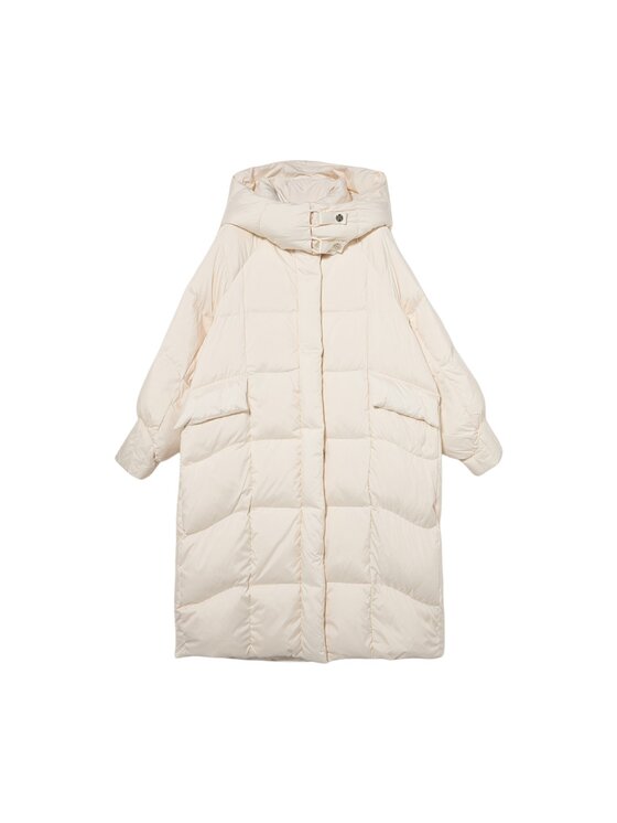 Oltre Oltre Giubbotto piumino F904J000238N011 Bianco Baggy Fit