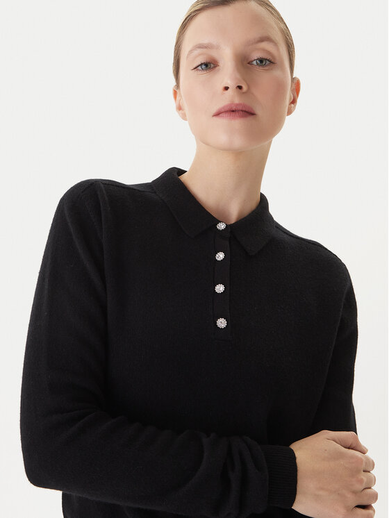 KAOS KAOS Sveter RI1KT019 Čierna Regular Fit