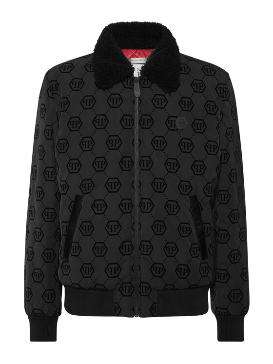 PHILIPP PLEIN PHILIPP PLEIN Kurtka bomber 26089 Czarny Regular Fit