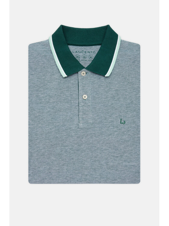 Lancerto Lancerto Polo Brody PO073124000026 Zielony Regular Fit