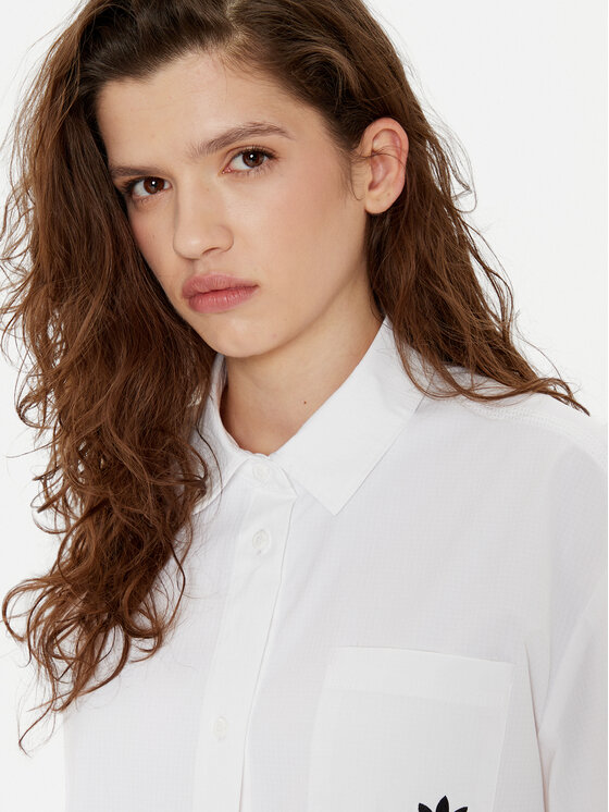 adidas adidas Camicia Essentials Ripstop JD1504 Bianco Loose Fit