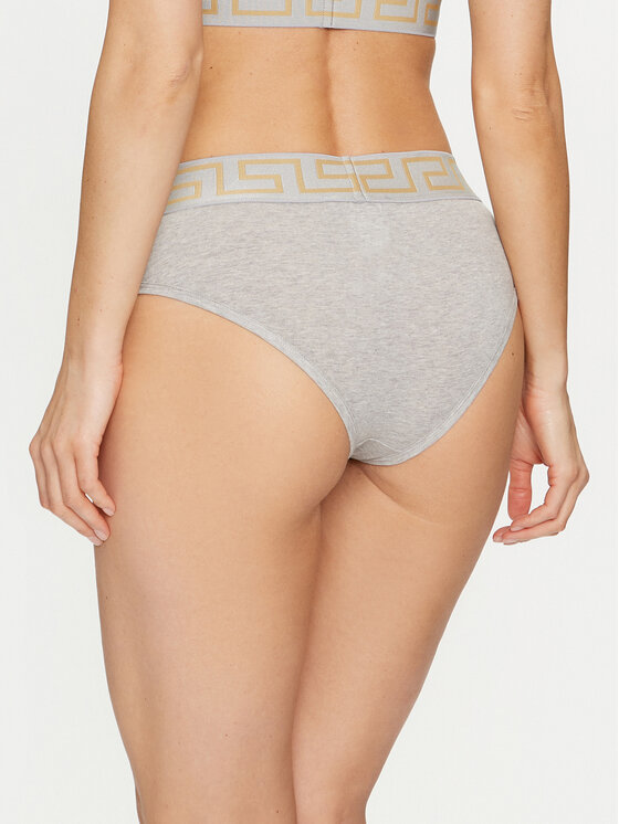 Versace Versace Klasične spodnje hlačke Greca 1001381 Siva