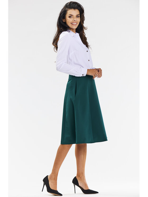 Awama Awama Spódnica A673 Zielony Basic Fit