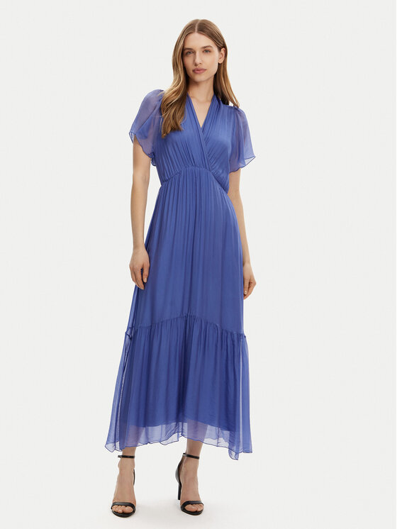 Haveone Haveone Poletna obleka AFF-N006 Modra Loose Fit