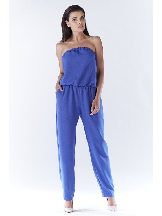 Awama Awama Kombinezon A182 Niebieski Basic Fit