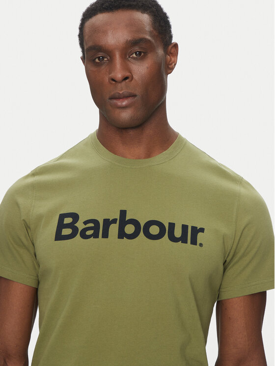 Barbour Barbour T-Shirt Logo MTS0531OL39 Zielony Tailored Fit