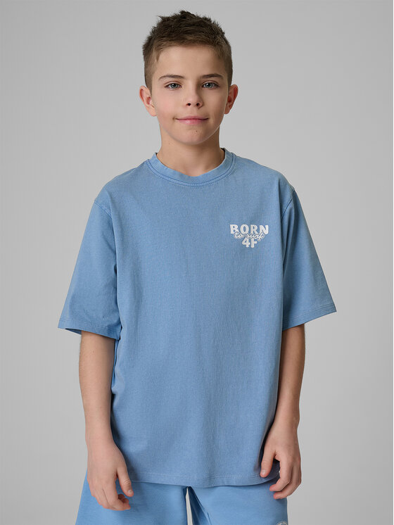 4F 4F T-Shirt WAVE RIDERS CLUB Niebieski Loose Fit