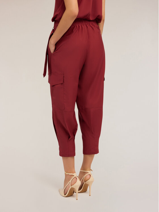 Motivi Motivi Spodnie materiałowe P065Q004094N036 Bordowy Regular Fit
