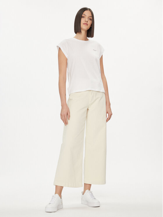 Pepe Jeans Pepe Jeans Majica Bloom PL504821 Bijela Regular Fit