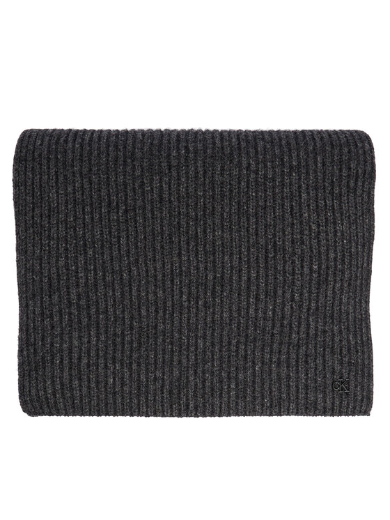 Calvin Klein Calvin Klein Szalik Ck Metal Wool Rib Scarf LV04D8056G Szary