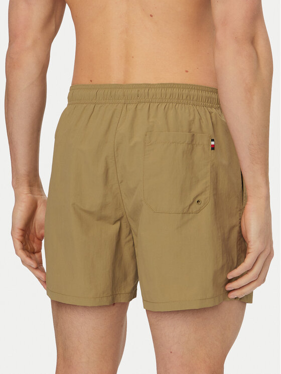 Tommy Hilfiger Tommy Hilfiger Szorty kąpielowe UM0UM03477 Khaki Regular Fit