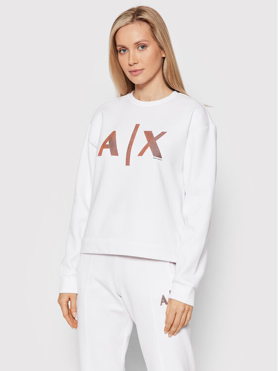 Armani Exchange Armani Exchange Mikina 3LYM79 YJ9UZ 1100 Bílá Regular Fit