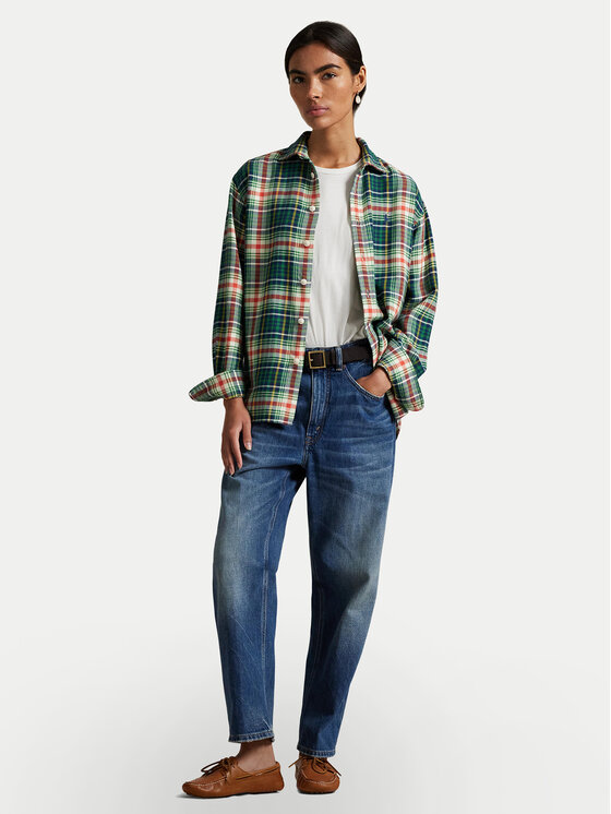 Polo Ralph Lauren Polo Ralph Lauren Риза 211A95156002 Зелен Relaxed Fit