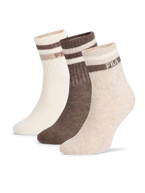 Fila Fila Șosete scurte F8207-AW24 (3-pack) Écru