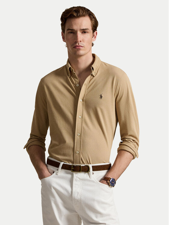 Polo Ralph Lauren Cămașă 710654408503 Bej închis Regular Fit