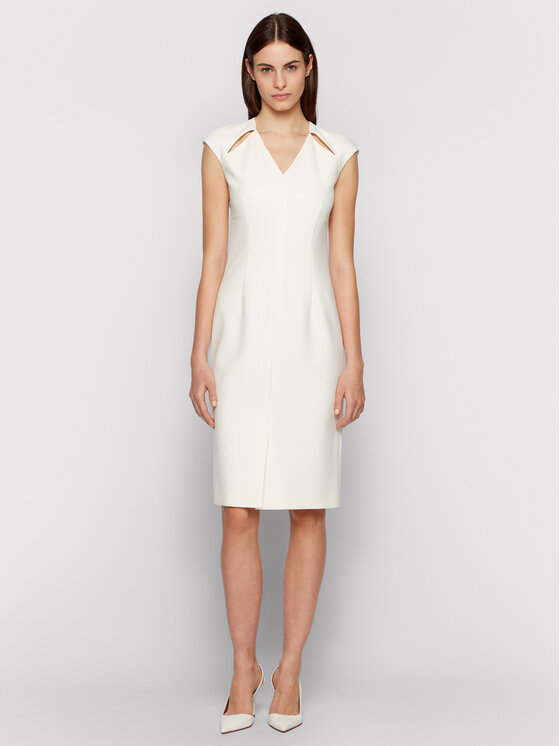 BOSS Boss Повсякденна сукня Dulipa 50451351 Білий Slim Fit