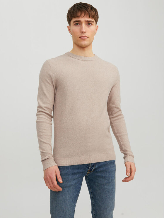 Jack&Jones Sveter Marcus 12236766 Béžová Regular Fit