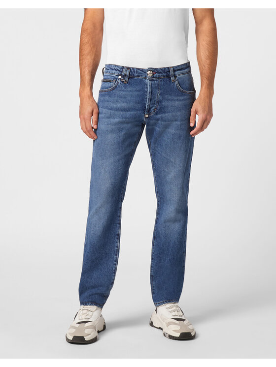 PHILIPP PLEIN PHILIPP PLEIN Jeansy 19049 Světle modrá Straight Leg