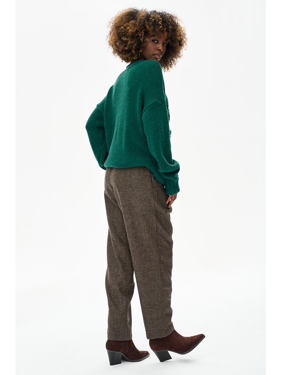blue shadow blue shadow Sweter Per Zielony Regular Fit