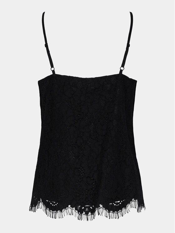 YAS YAS Τοπ Perla 26032812 Μαύρο Regular Fit