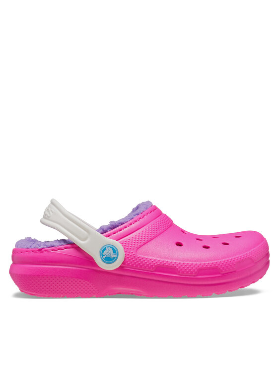 Crocs Iešļūcenes Classic Lined Clog Kids 207010 Rozā