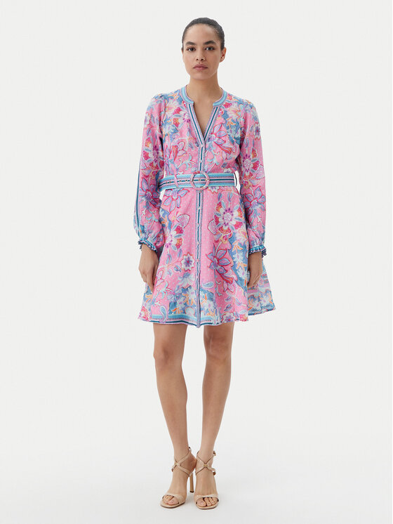 Hale Bob Hale Bob Лятна рокля with linen 4ZCA612A Розов Regular Fit